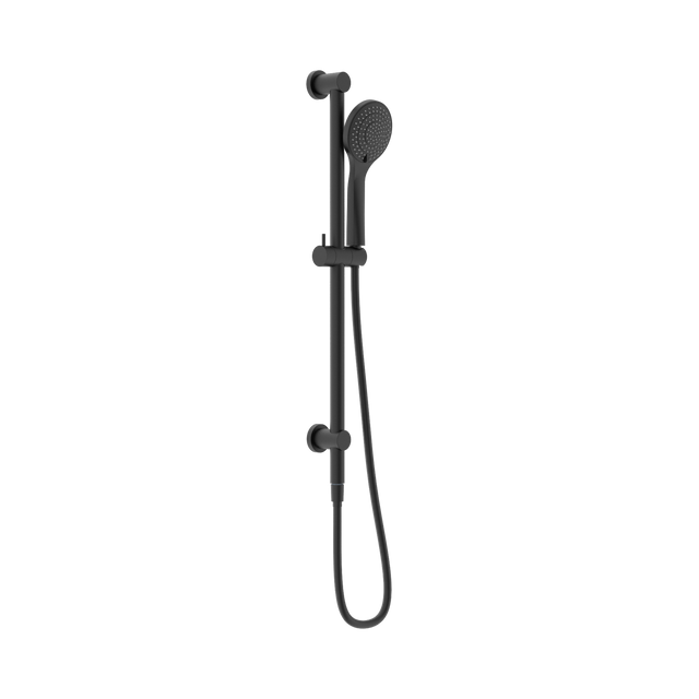 An image of Nero Tapware Mecca Shower Rail With Air Shower Matte Black