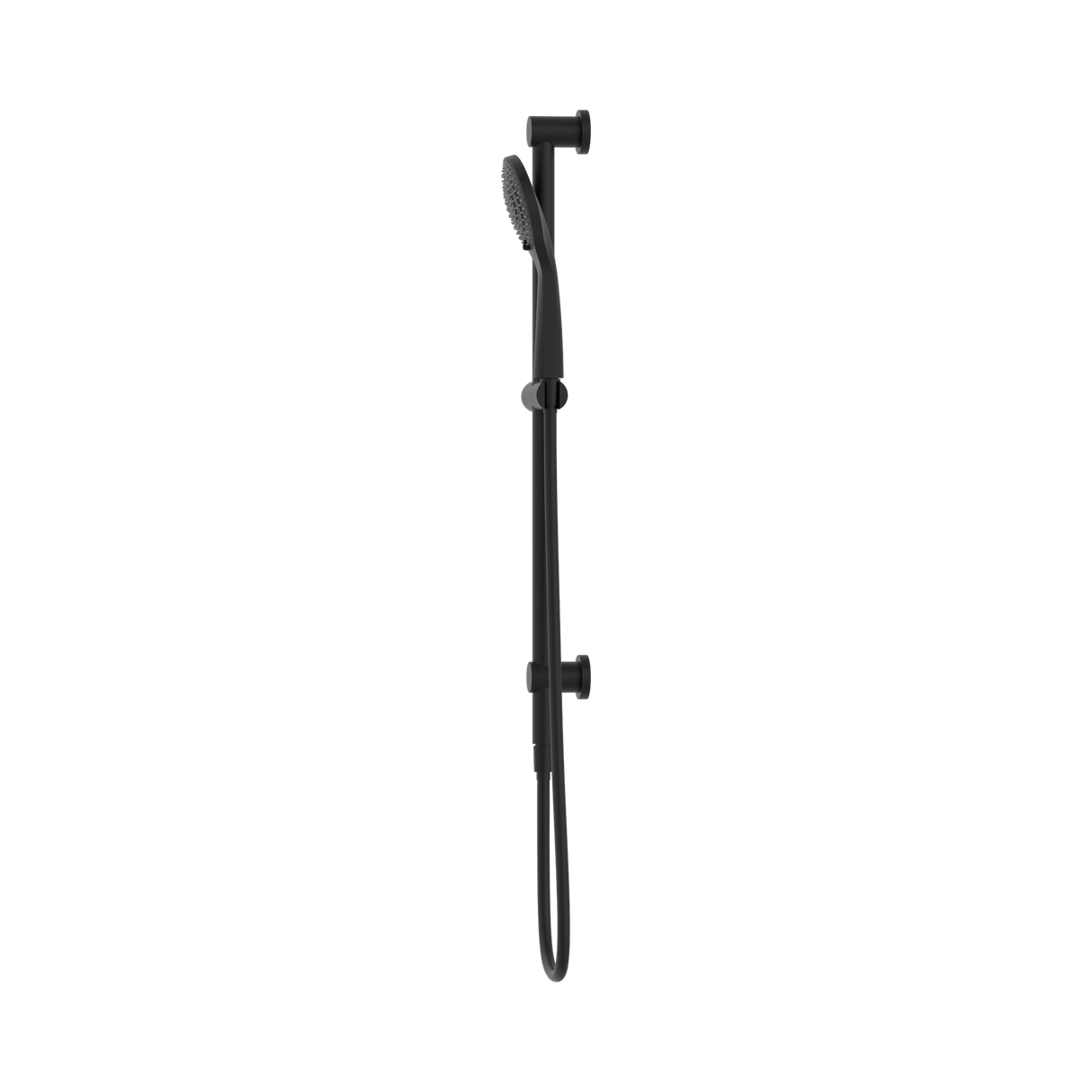 An image of Nero Tapware Mecca Shower Rail With Air Shower Matte Black