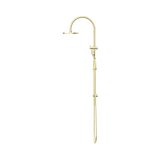 An image of Nero Tapware Mecca Twin Shower With Air Shower Brushed Gold