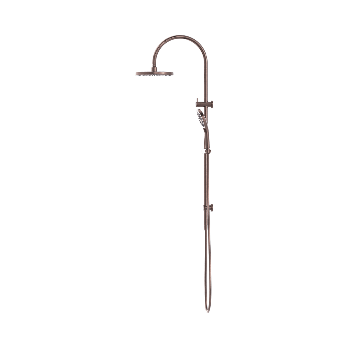 An image of Nero Tapware Mecca Twin Shower Brushed Bronze