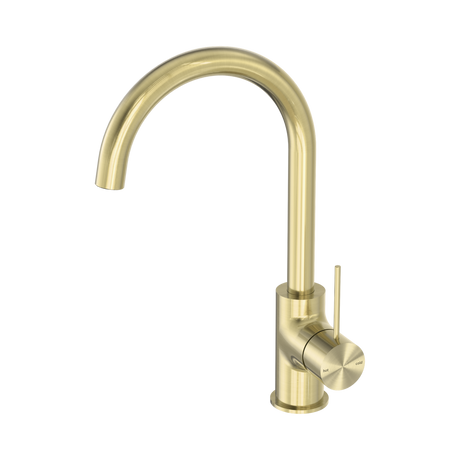 An image of Nero Tapware Mecca Kitchen Mixer Brushed Gold