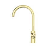 An image of Nero Tapware Mecca Kitchen Mixer Brushed Gold