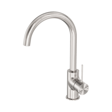 An image of Nero Tapware Mecca Kitchen Mixer Brushed Nickel
