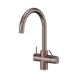 An image of Nero Tapware Mecca 3 Way Filtered Mixer Tap Brushed Bronze