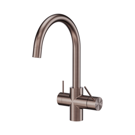 An image of Nero Tapware Mecca 3 Way Filtered Mixer Tap Brushed Bronze