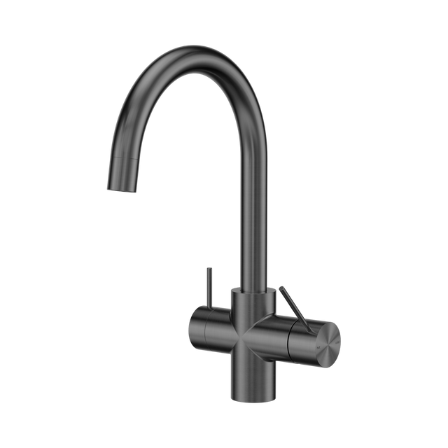 An image of Nero Tapware Mecca 3 Way Filtered Mixer Tap Gun Metal