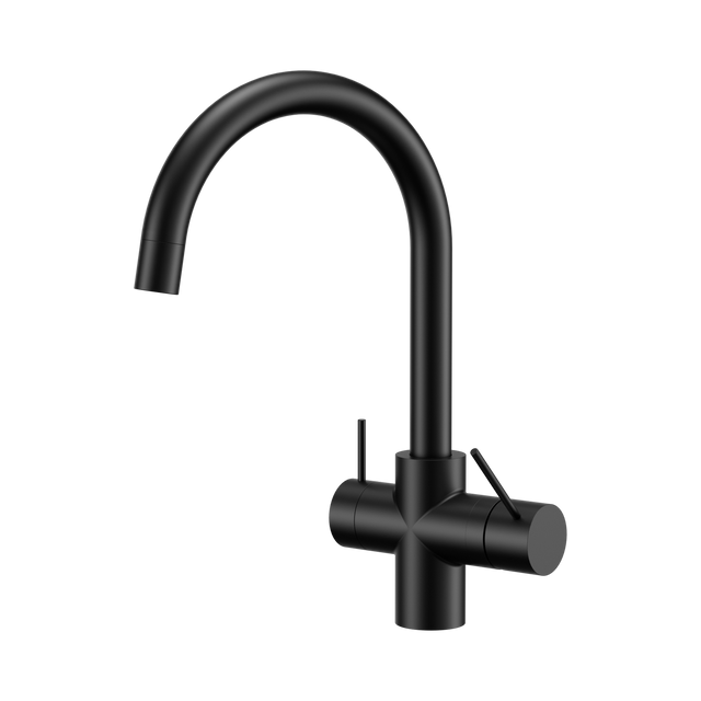 An image of Nero Tapware Mecca 3 Way Filtered Mixer Tap Matte Black