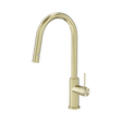 An image of Nero Tapware Mecca Pull Out Sink Mixer With Vegie Spray Function Brushed Gold