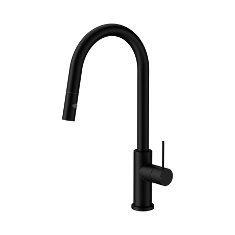 An image of Nero Tapware Mecca Pull Out Sink Mixer With Vegie Spray Function Matte Black