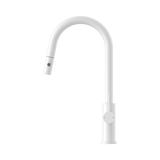 An image of Nero Tapware Mecca Pull Out Sink Mixer With Vegie Spray Function Matte White