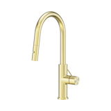 An image of Nero Tapware Mecca Smart Sensor Pull Out Kitchen Mixer Brushed Gold