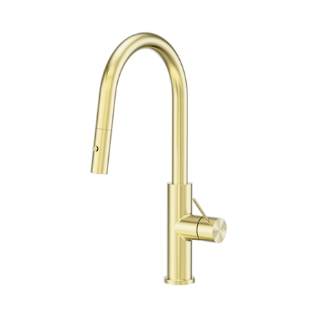 An image of Nero Tapware Mecca Smart Sensor Pull Out Kitchen Mixer Brushed Gold