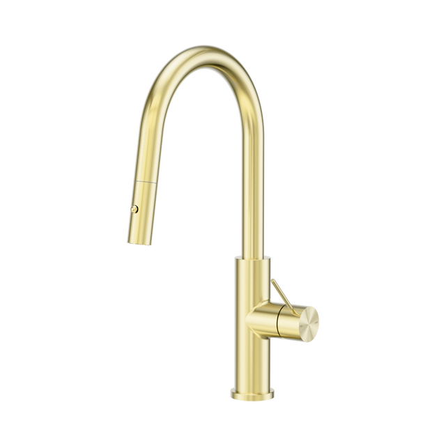 An image of Nero Tapware Mecca Smart Sensor Pull Out Kitchen Mixer Brushed Gold
