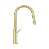 An image of Nero Tapware Mecca Smart Sensor Pull Out Kitchen Mixer Brushed Gold
