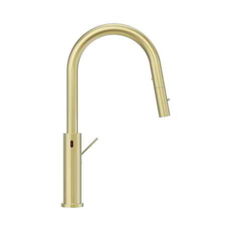 An image of Nero Tapware Mecca Smart Sensor Pull Out Kitchen Mixer Brushed Gold