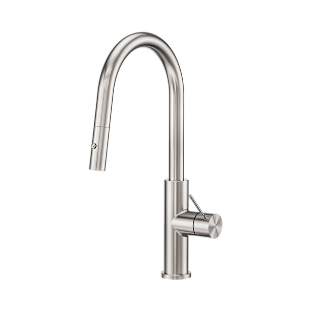 An image of Nero Tapware Mecca Smart Sensor Pull Out Kitchen Mixer Brushed Nickel