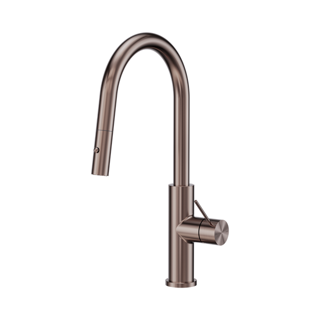 An image of Nero Tapware Mecca Smart Sensor Pull Out Kitchen Mixer Brushed Bronze