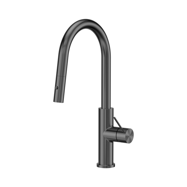 An image of Nero Tapware Mecca Smart Sensor Pull Out Kitchen Mixer Gun Metal