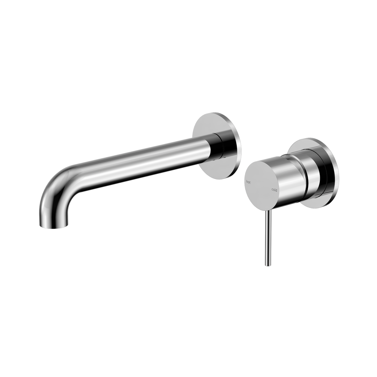 An image of Nero Tapware Mecca Wall Basin/Bath Mixer Separate Back Plate 260mm Chrome