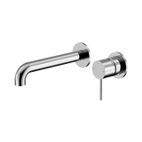 An image of Nero Tapware Mecca Wall Basin/Bath Mixer Separate Back Plate 260mm Chrome