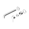 An image of Nero Tapware Mecca Wall Basin/Bath Mixer Separate Back Plate 260mm Trim Kits Only Chrome