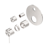 An image of Nero Tapware Mecca Shower Mixer With Diverter Trim Kits Only Brushed Nickel