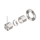 An image of Nero Tapware Mecca Shower Mixer Handle Up 80mm Plate Trim Kits Only Brushed Nickel