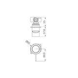 A line drawing of Nero Tapware Mecca Shower Mixer 60mm Plate Chrome