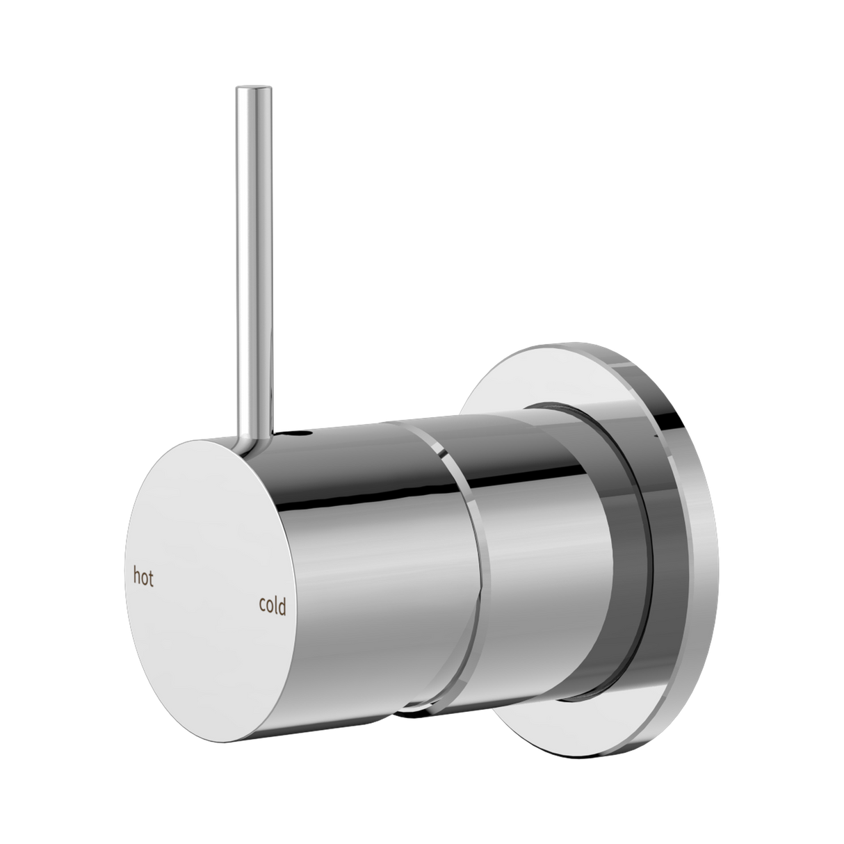 An image of Nero Tapware Mecca Shower Mixer 60mm Handle Up Plate Chrome