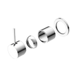 An image of Nero Tapware Mecca Shower Mixer 60mm Handle Up Plate Trim Kits Only Chrome