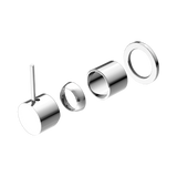 An image of Nero Tapware Mecca Shower Mixer 60mm Handle Up Plate Trim Kits Only Chrome