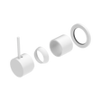 An image of Nero Tapware Mecca Shower Mixer 60mm Handle Up Plate Trim Kits Only Matte White