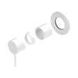 An image of Nero Tapware Mecca Shower Mixer 80mm Plate Trim Kits Only Matte White