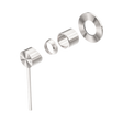 An image of Nero Tapware Mecca Care Shower Mixer Trim Kits Only Brushed Nickel