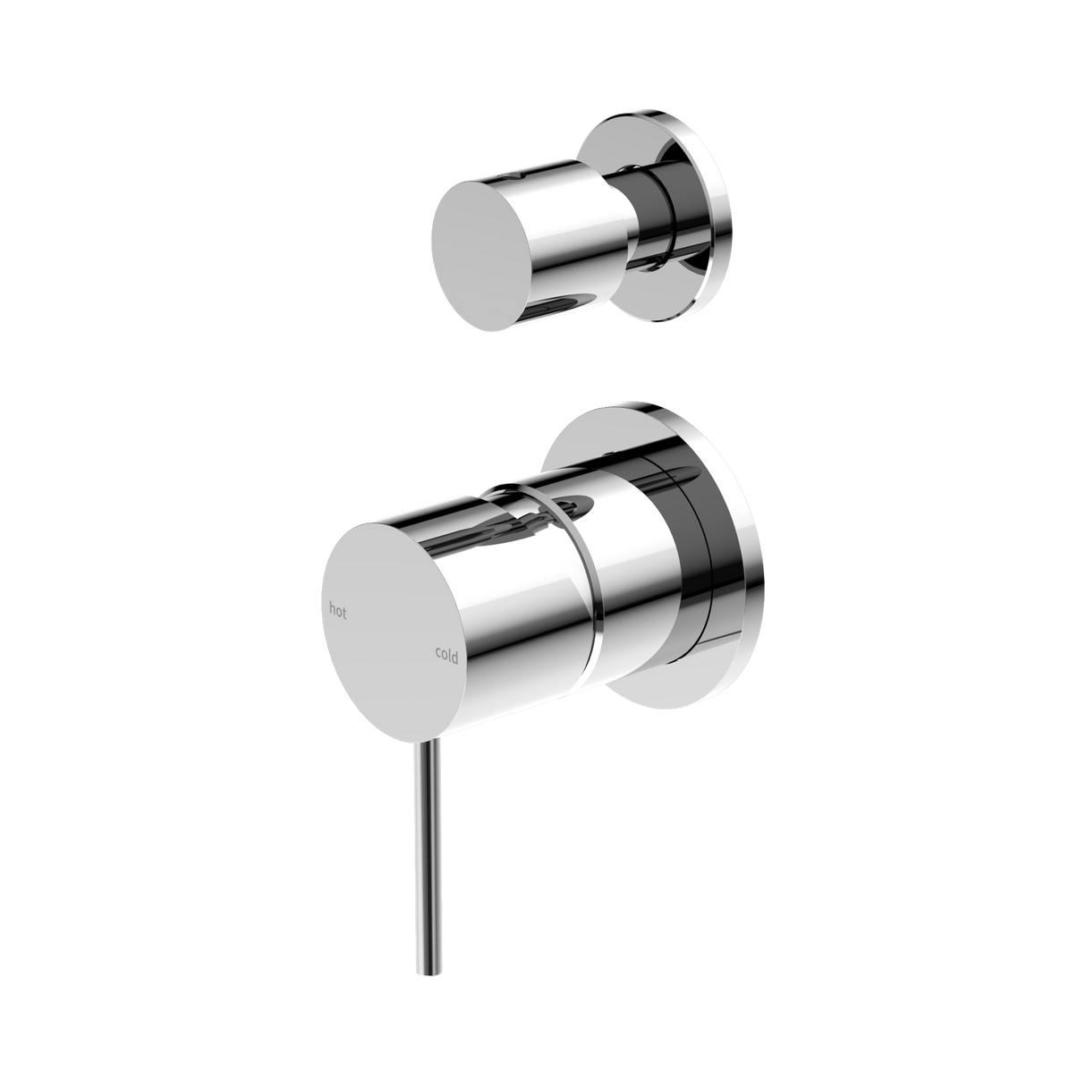 An image of Nero Tapware Mecca Shower Mixer With Diverter Separate Back Plate Chrome