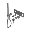 An image of Nero Tapware Mecca Shower Mixer Diverter System Trim Kits Only Gun Metal