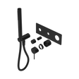 An image of Nero Tapware Mecca Shower Mixer Diverter System Trim Kits Only Matte Black
