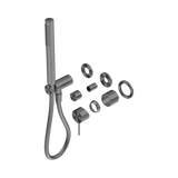 An image of Nero Tapware Mecca Shower Mixer Diverter System Separate Back Plate Trim Kits Only Gun Metal