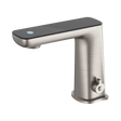 An image of Nero Tapware Claudia Sensor Mixer With Black Top Display Brushed Nickel
