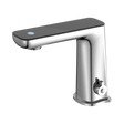 An image of Nero Tapware Claudia Sensor Mixer With Black Top Display Chrome