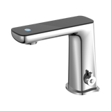 An image of Nero Tapware Claudia Sensor Mixer With Black Top Display Chrome