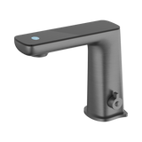 An image of Nero Tapware Claudia Sensor Mixer With Black Top Display Gun Metal