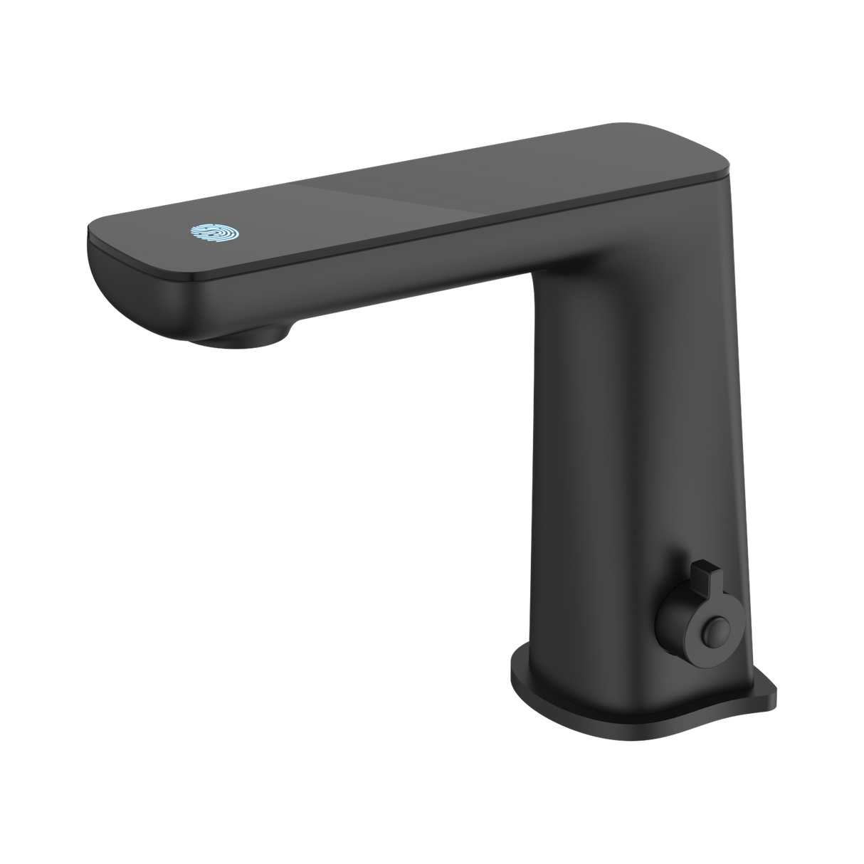 An image of Nero Tapware Claudia Sensor Mixer With Black Top Display Matte Black