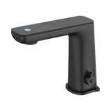 An image of Nero Tapware Claudia Sensor Mixer With Black Top Display Matte Black