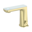 An image of Nero Tapware Claudia Sensor Mixer With White Top Display Brushed Gold