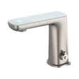 An image of Nero Tapware Claudia Sensor Mixer With White Top Display Brushed Nickel