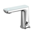 An image of Nero Tapware Claudia Sensor Mixer With White Top Display Chrome