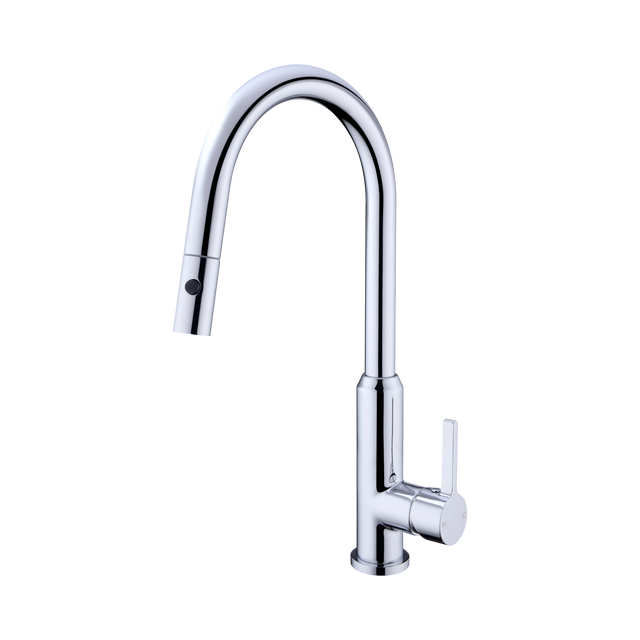 An image of Nero Tapware Pearl Pull Out Sink Mixer With Vegie Spray Function Chrome
