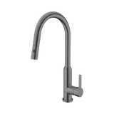 An image of Nero Tapware Pearl Pull Out Sink Mixer With Vegie Spray Function Gun Metal
