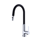 An image of Nero Tapware Pearl Pull Out Sink Mixer With Vegie Spray Function Matte Black